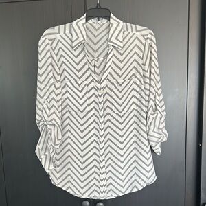 Express portofino chevron, stripe shirt, size small slim